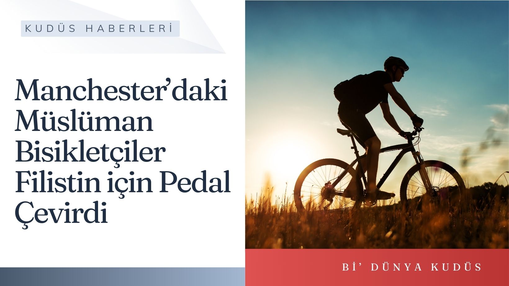 Manchester’daki Müslüman Bisikletçiler Filistin için Pedal Çevirdi