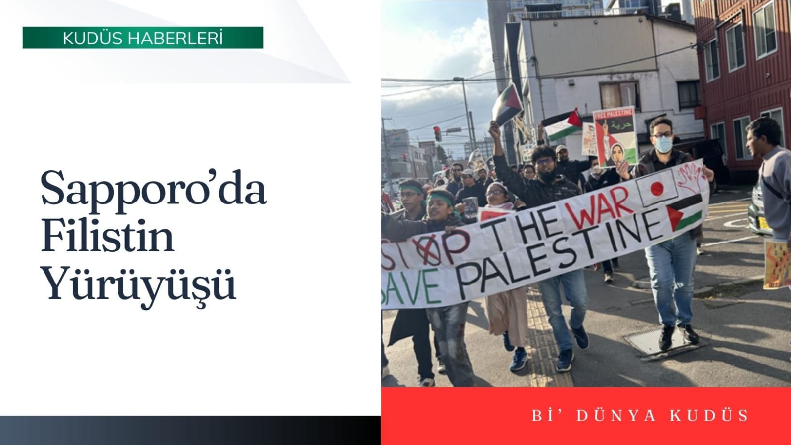 Sapporo’da Filistin Yürüyüşü