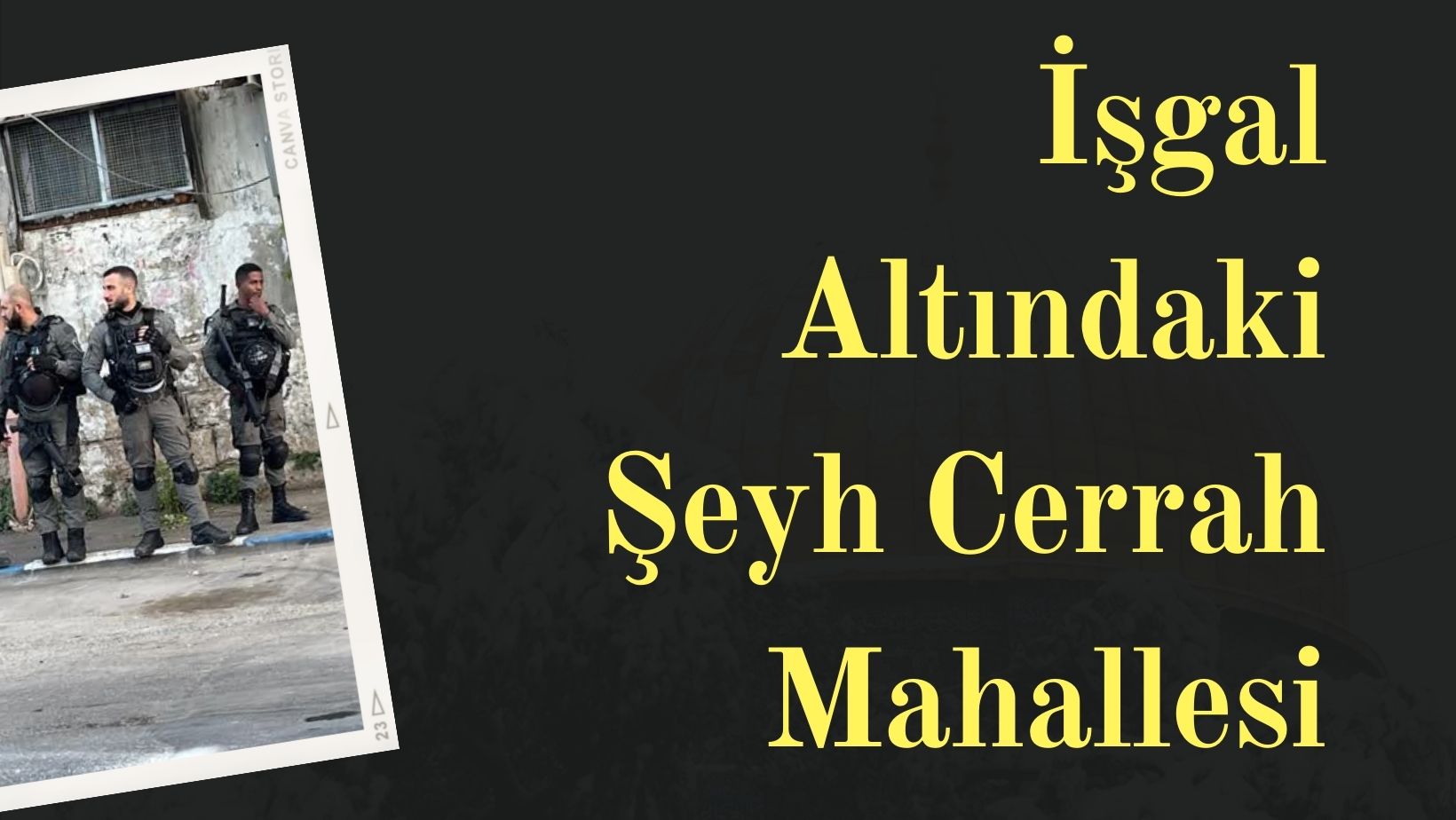 İşgal Altındaki Şeyh Cerrah Mahallesi